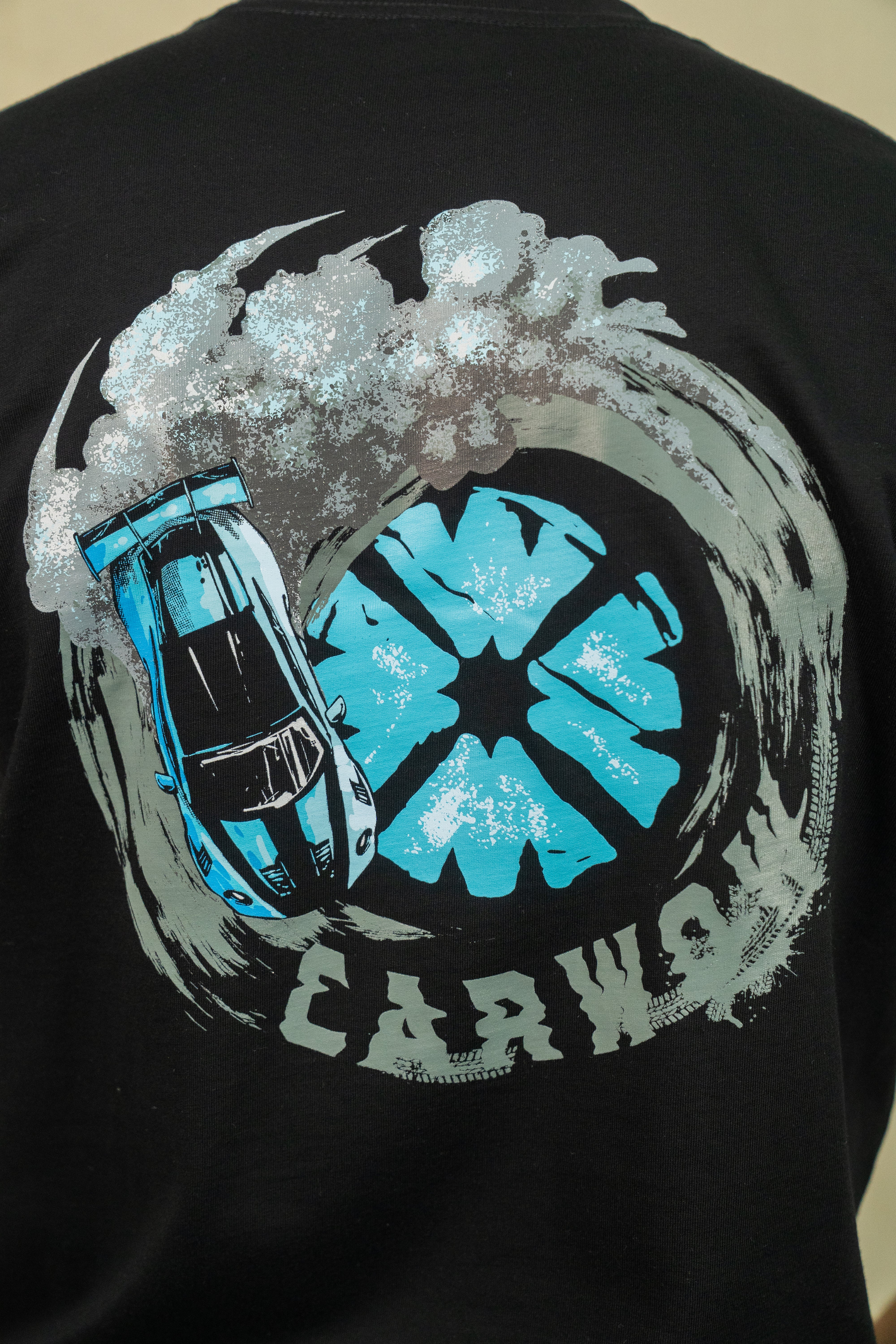 CARWOW DONUT LOGO CROP T-SHIRT - BLACK