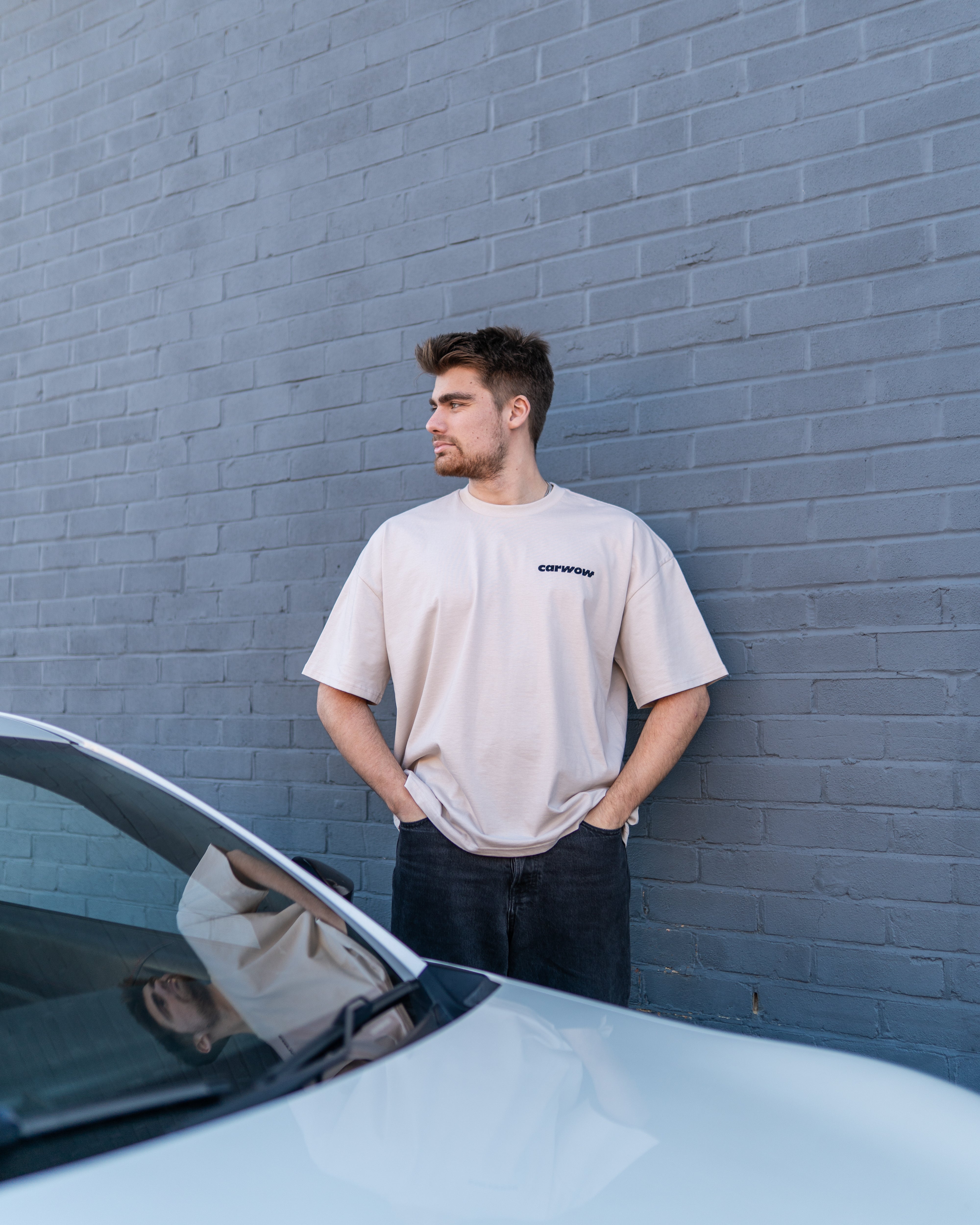 CARWOW GTR LEGENDS T-SHIRT - BONE