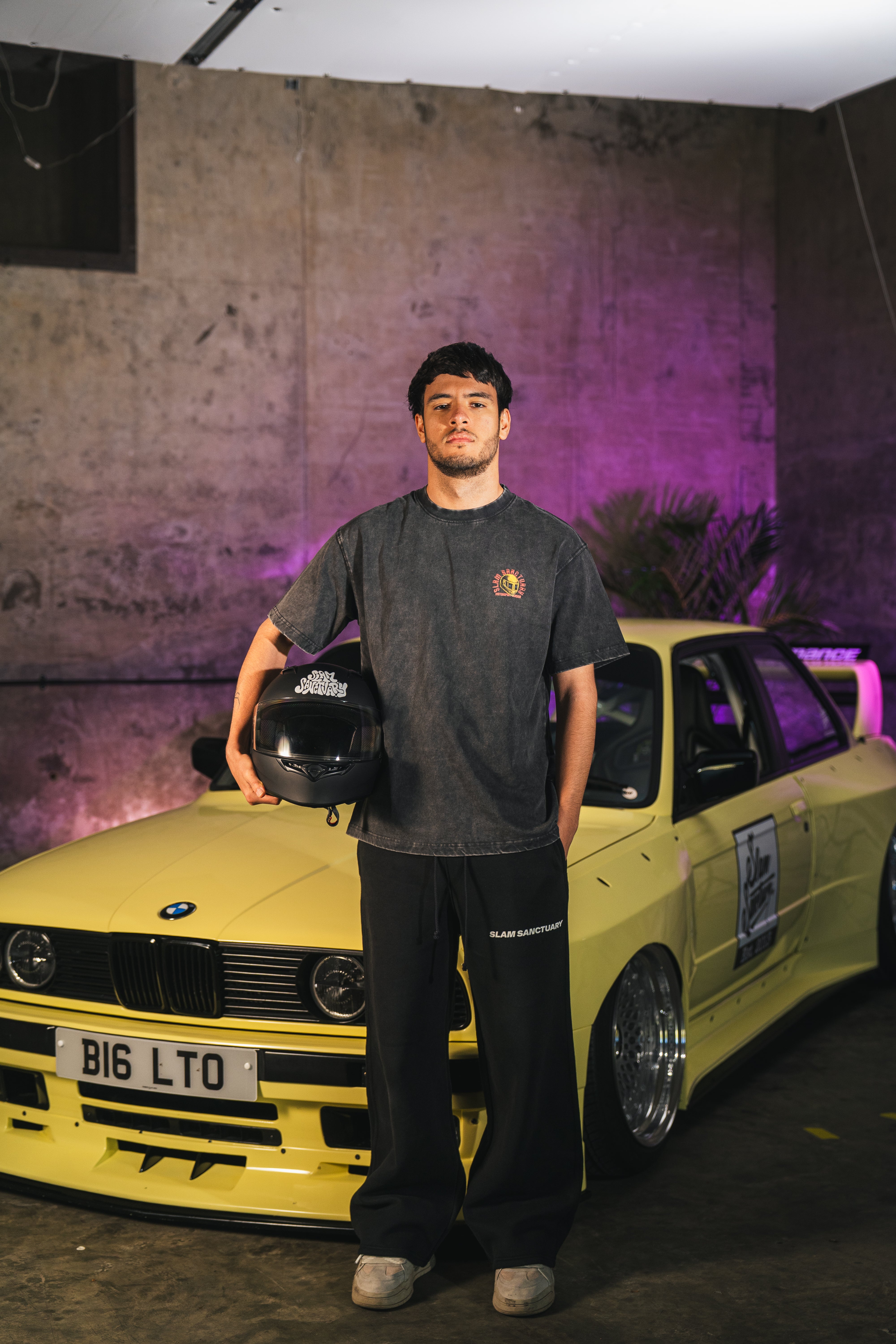 MOTORSPORT T-SHIRT - WASHED GREY