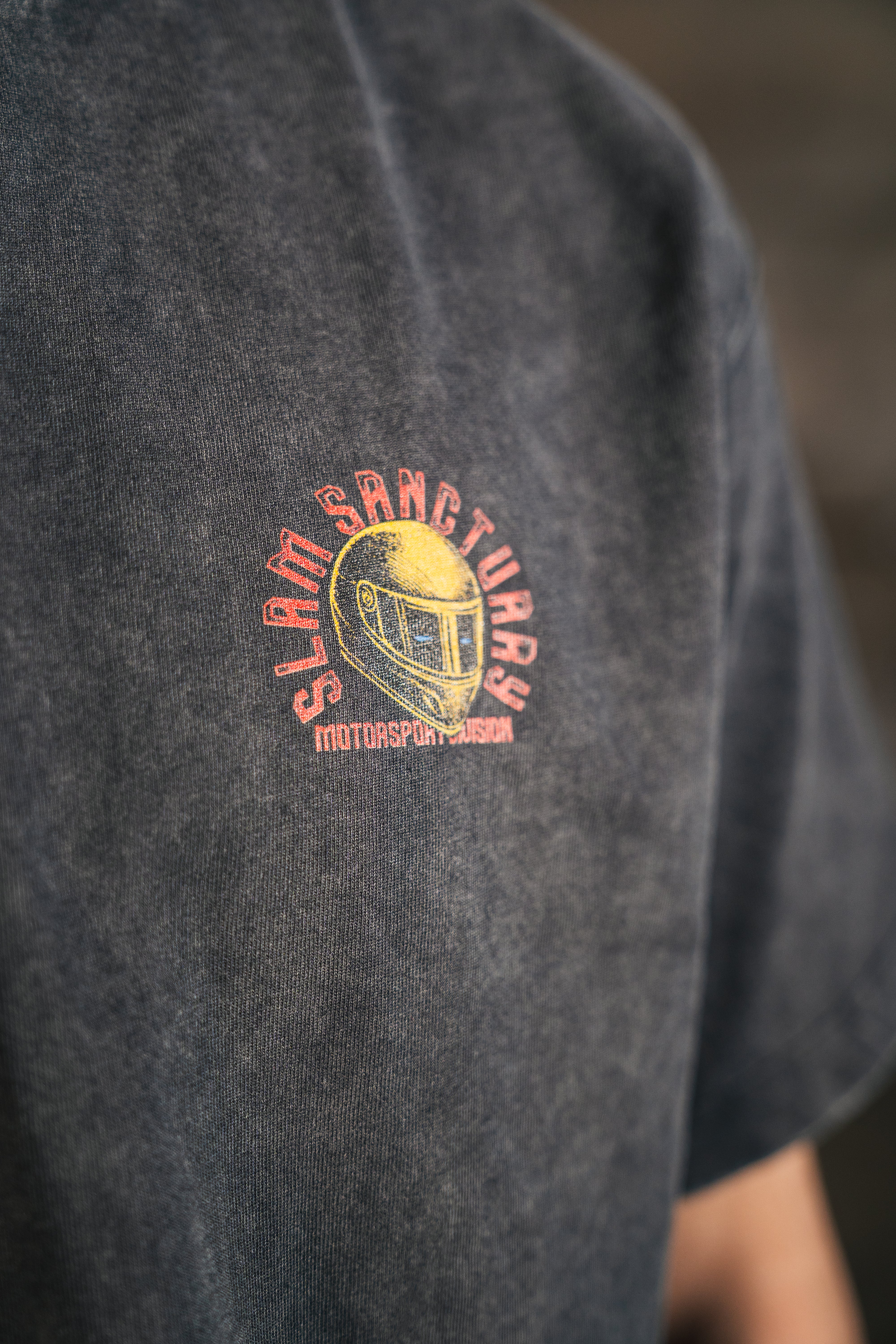 MOTORSPORT T-SHIRT - WASHED GREY