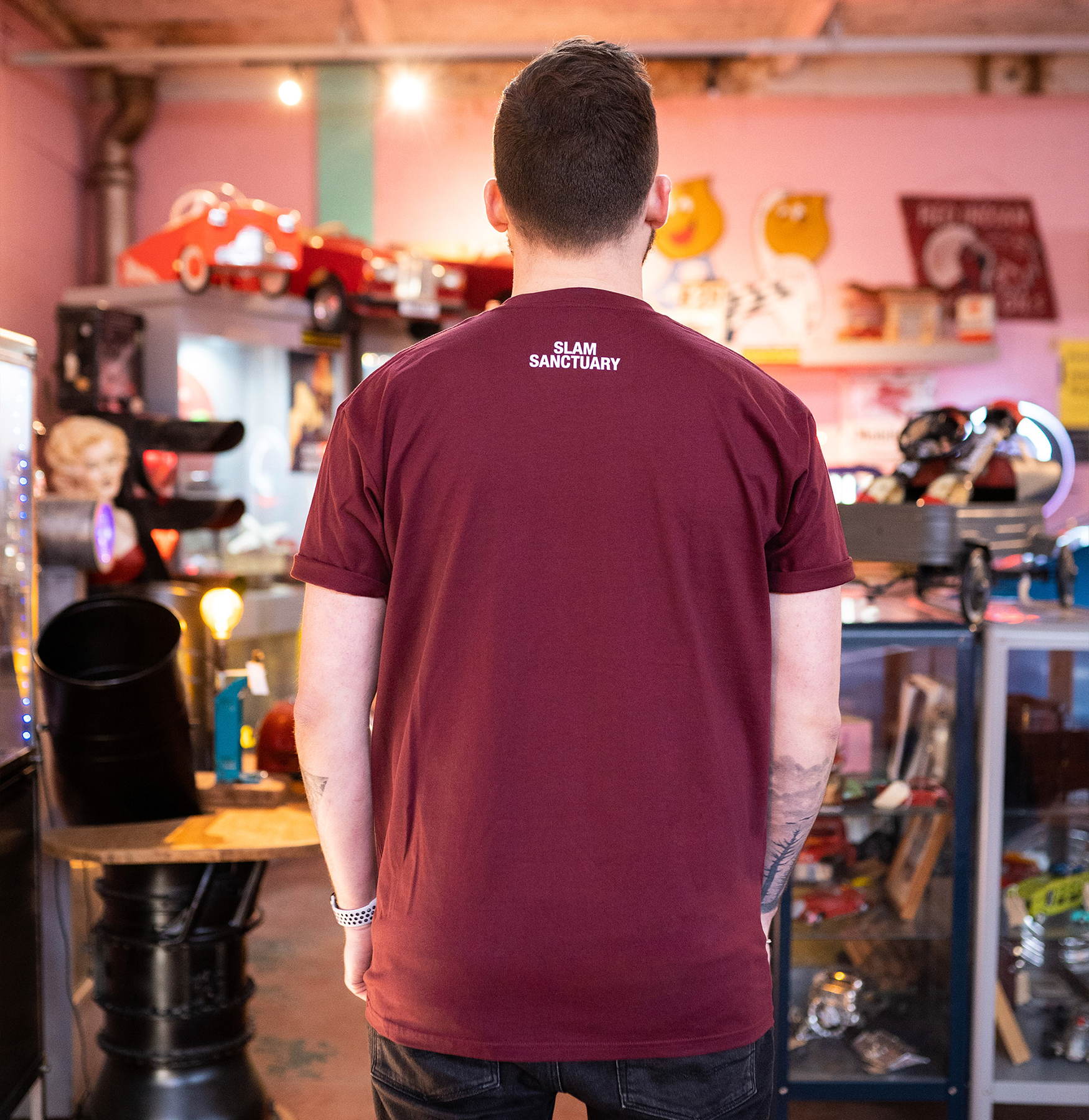 ESSENTIALS T-SHIRT - BURGUNDY