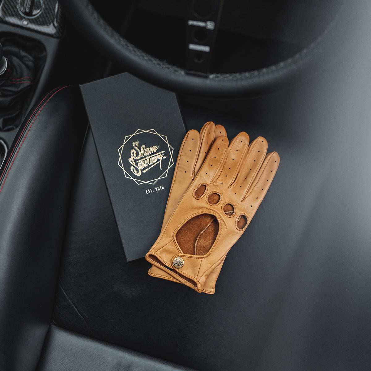 Nappa Leather Driving Gloves TAN