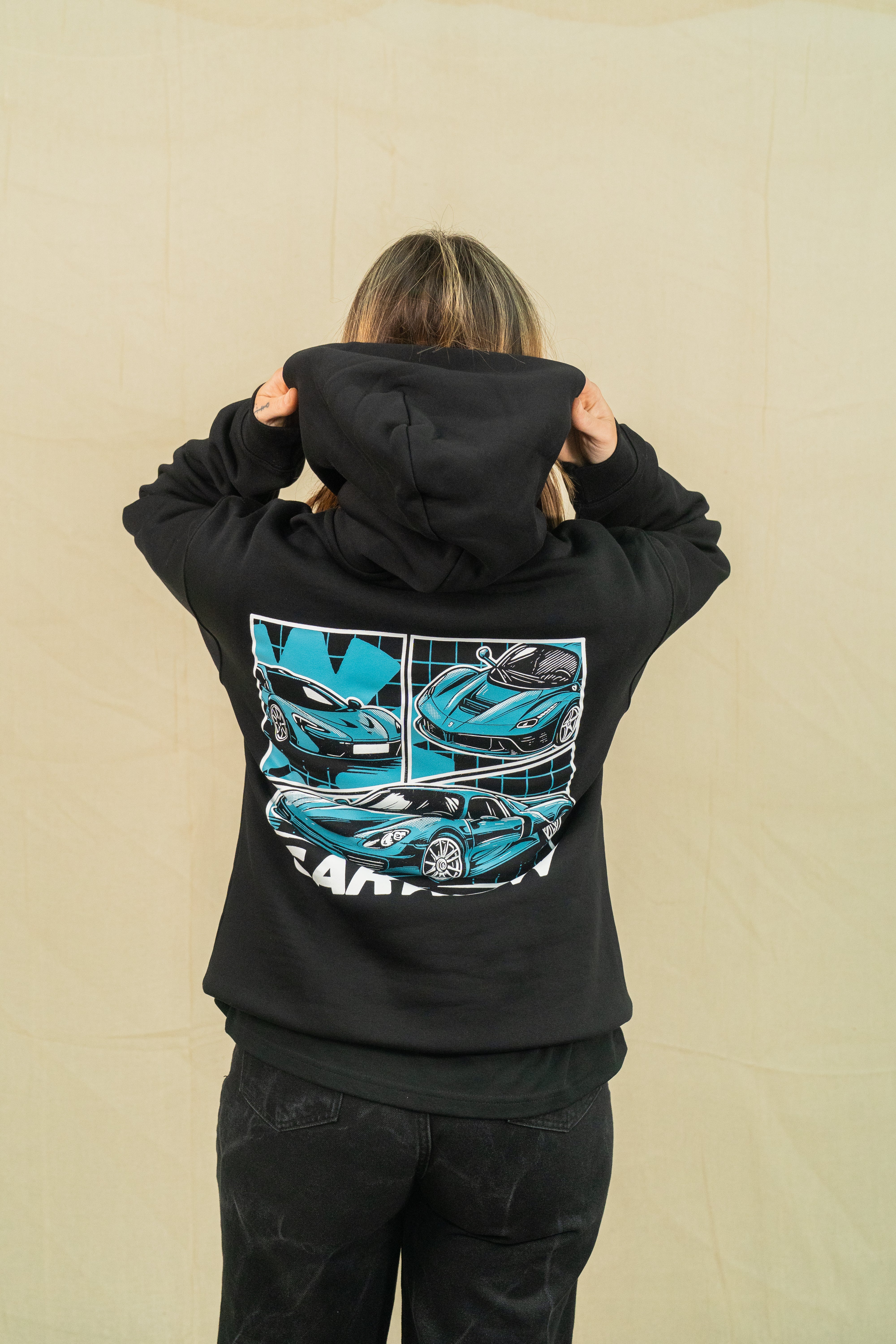 BIG THREE HOODIE - BLACK