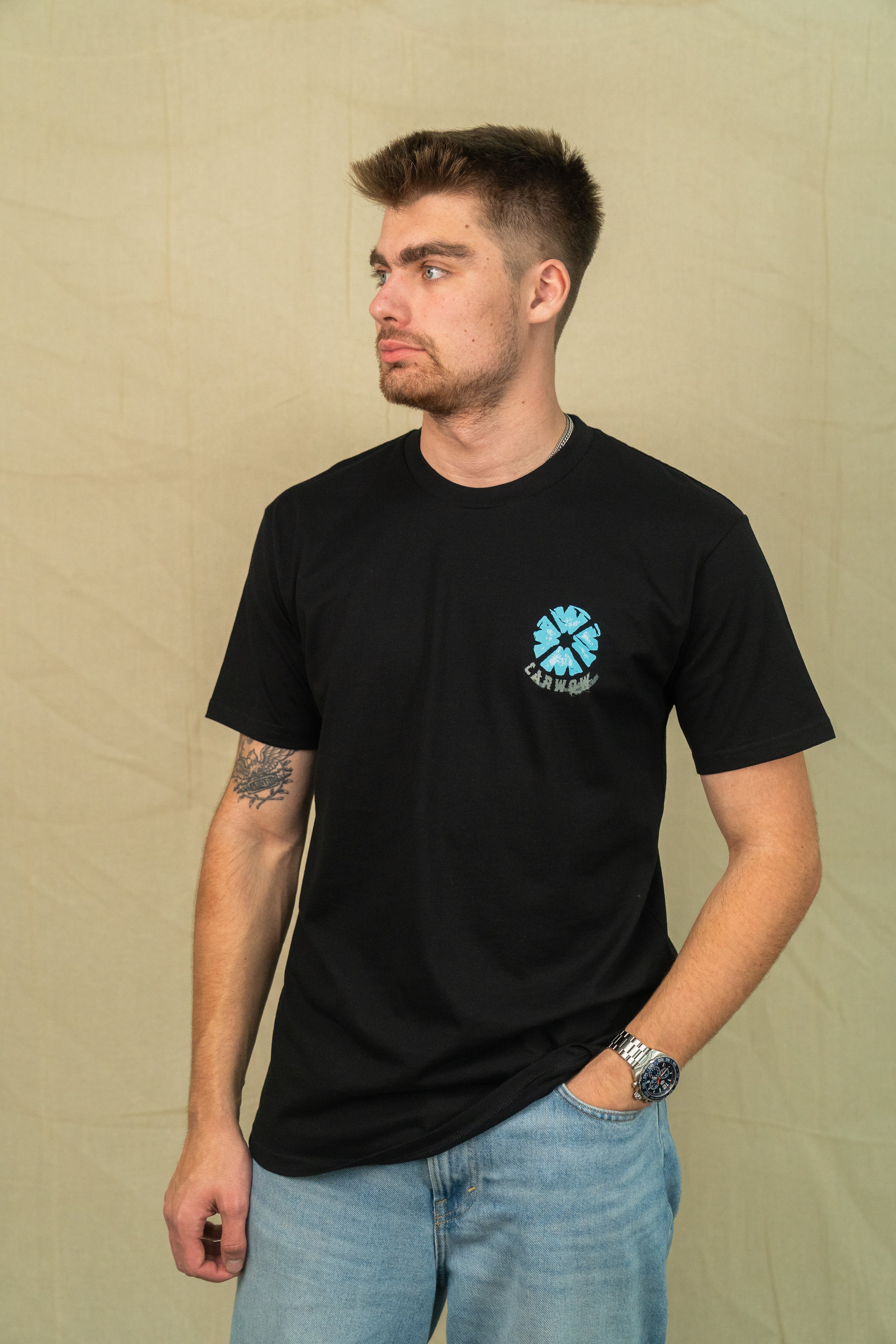 CARWOW DONUT LOGO T-SHIRT - BLACK