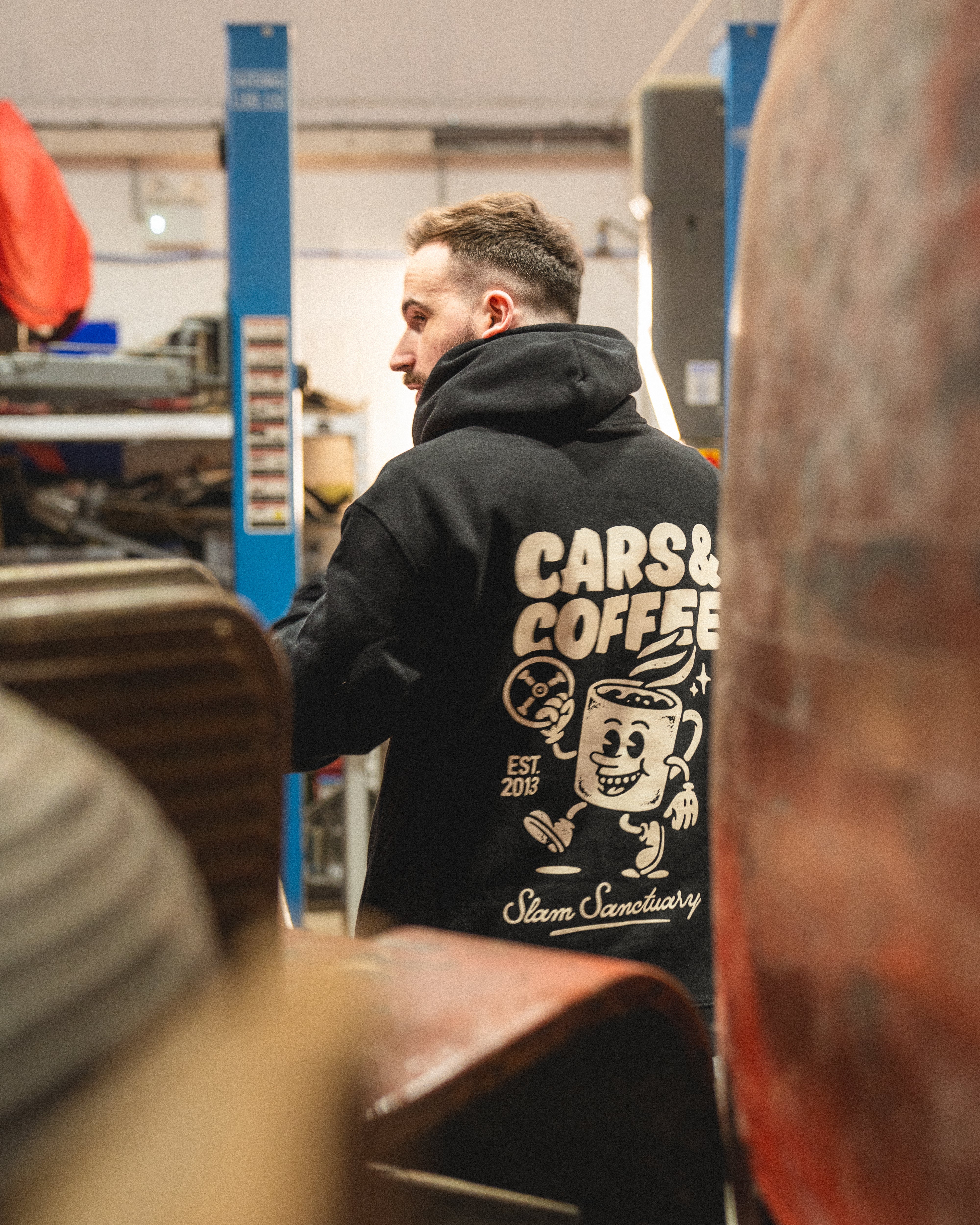 CARS & COFFEE HOODIE - BLACK