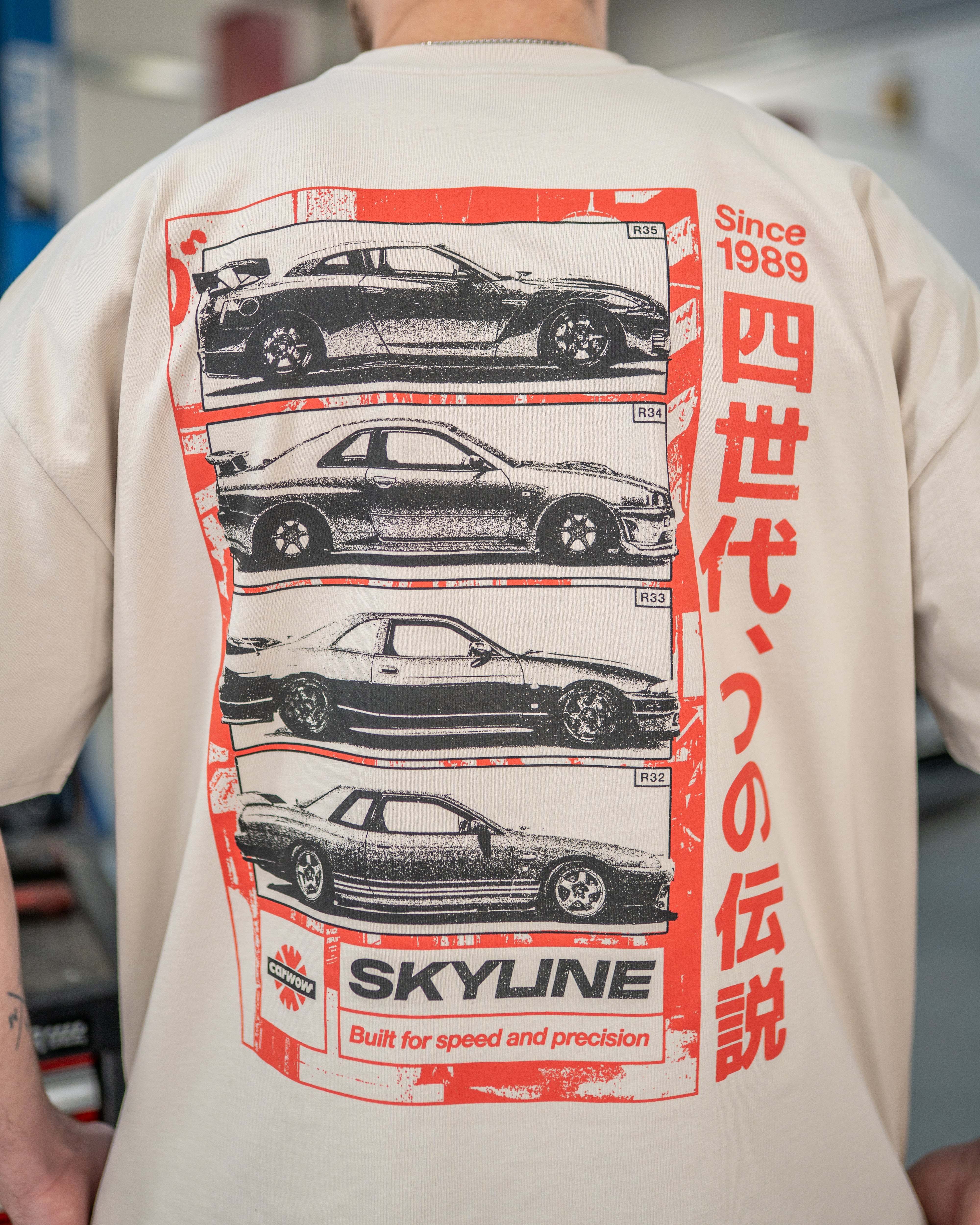 CARWOW GTR LEGENDS T-SHIRT - BONE