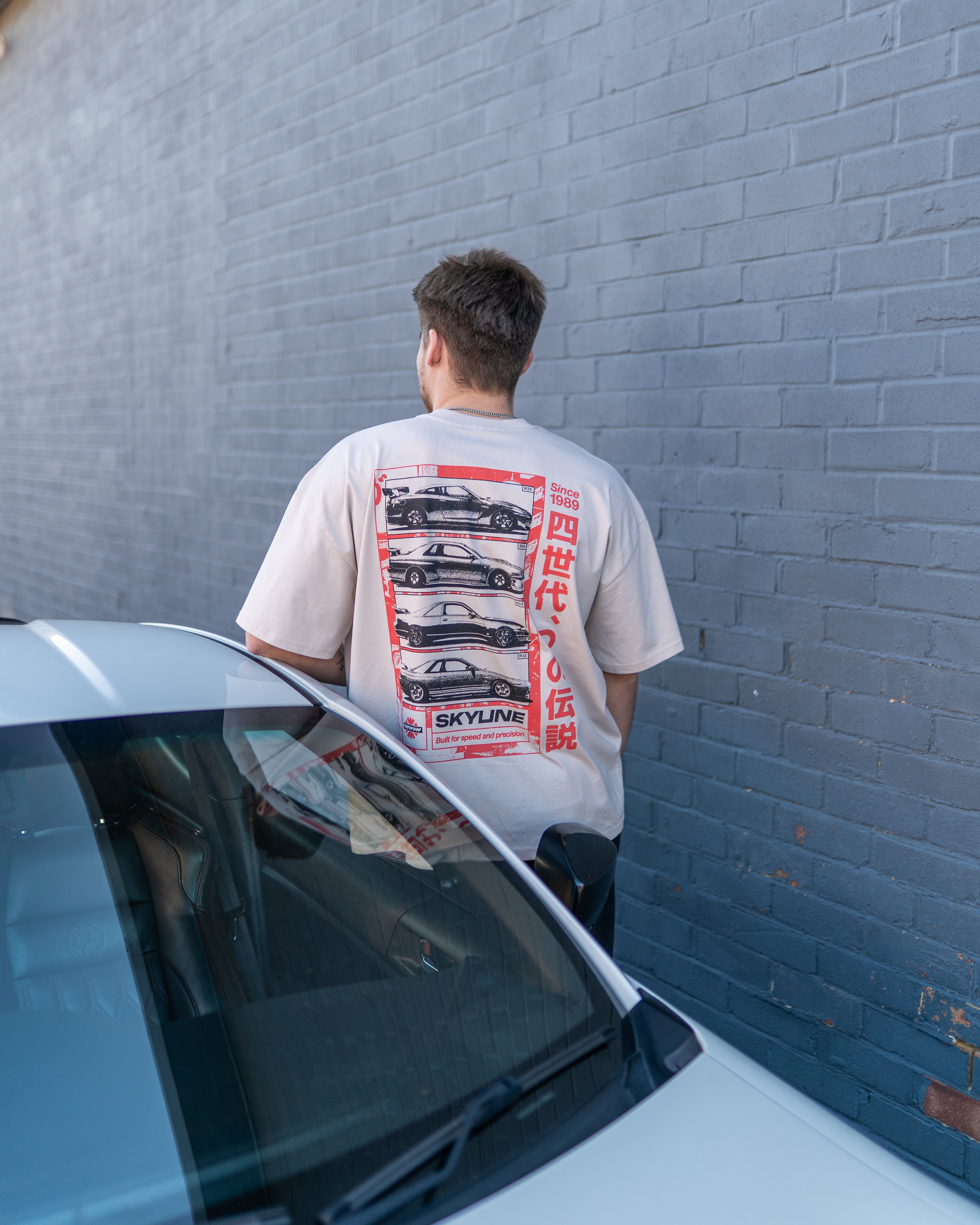 CARWOW GTR LEGENDS T-SHIRT - BONE