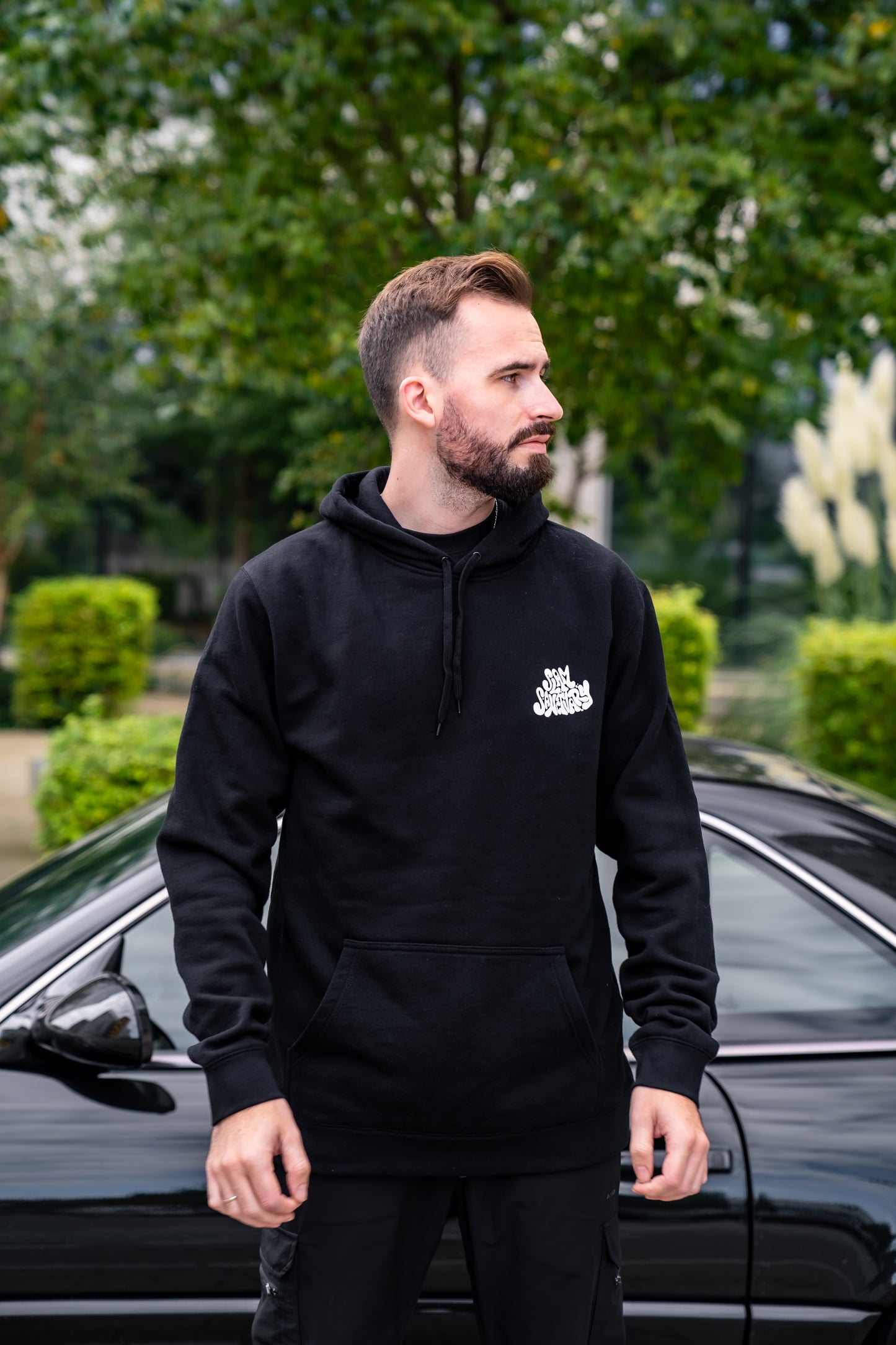 LIQUID LOGO HOODIE - BLACK