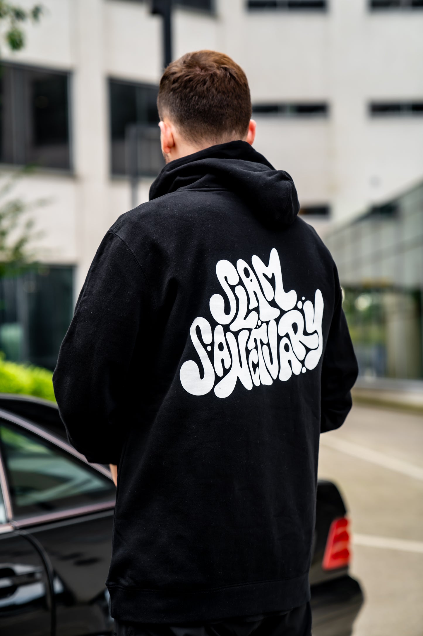 LIQUID LOGO HOODIE - BLACK