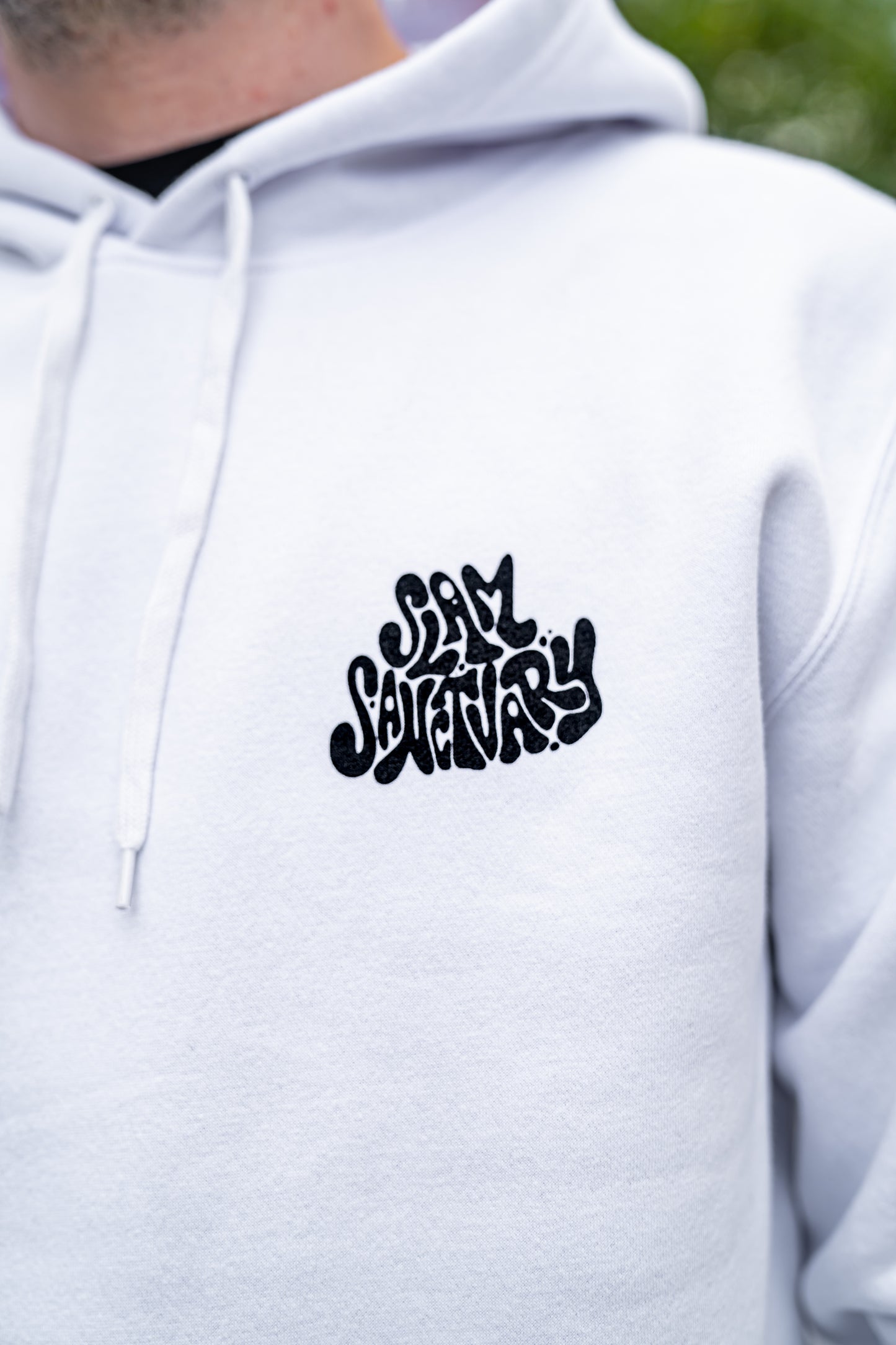 LIQUID LOGO HOODIE - WHITE