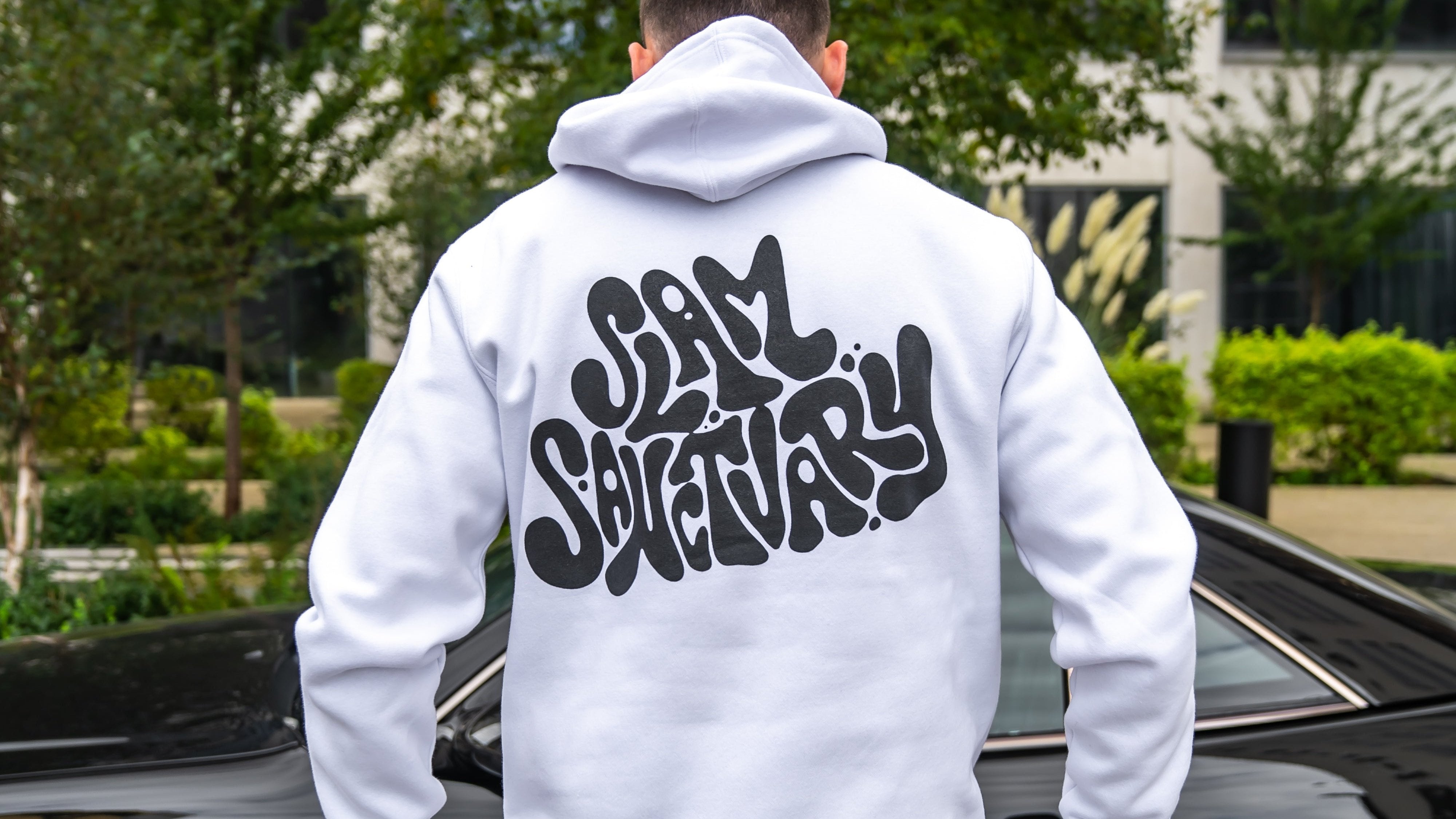 LIQUID LOGO HOODIE - WHITE