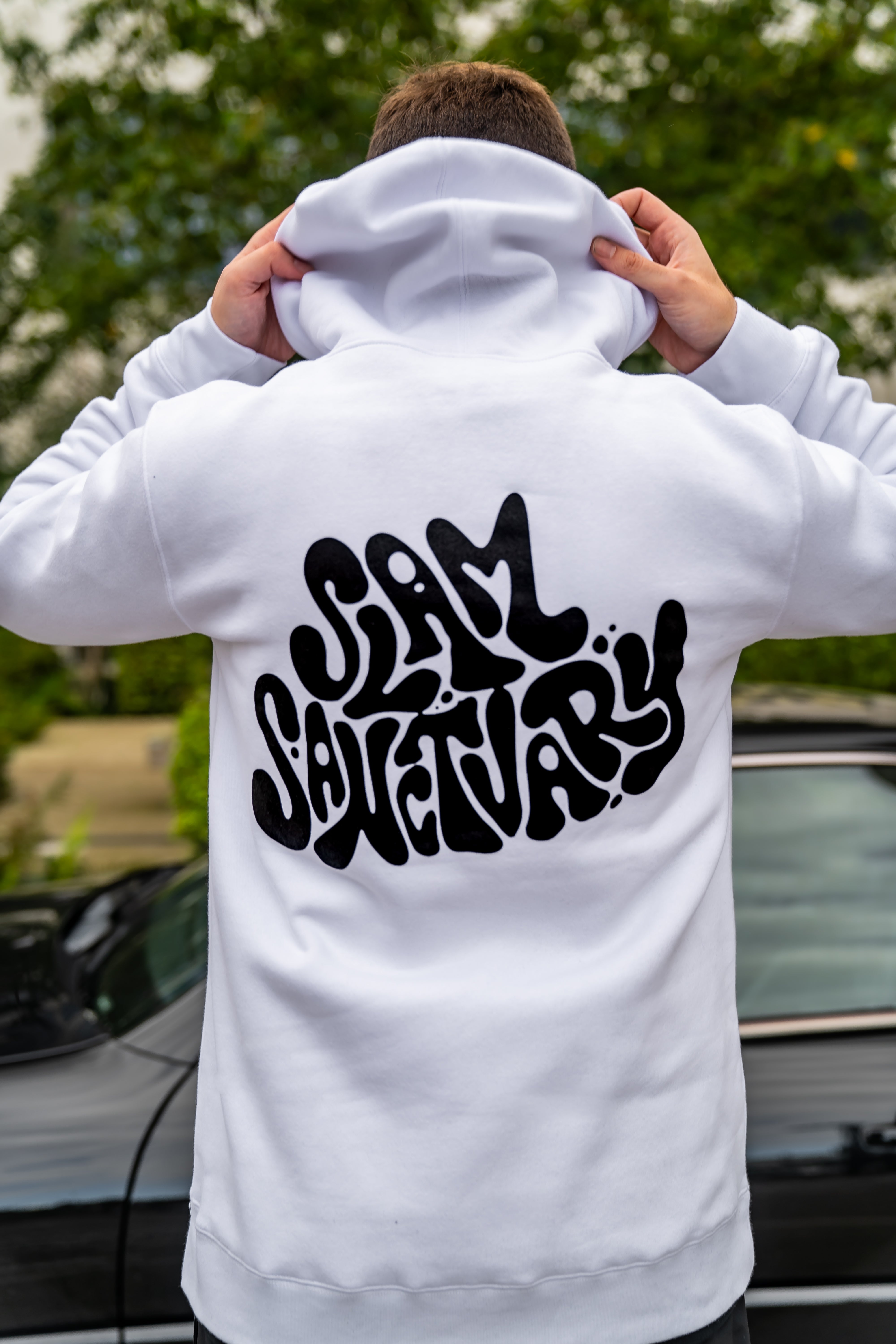 LIQUID LOGO HOODIE - WHITE