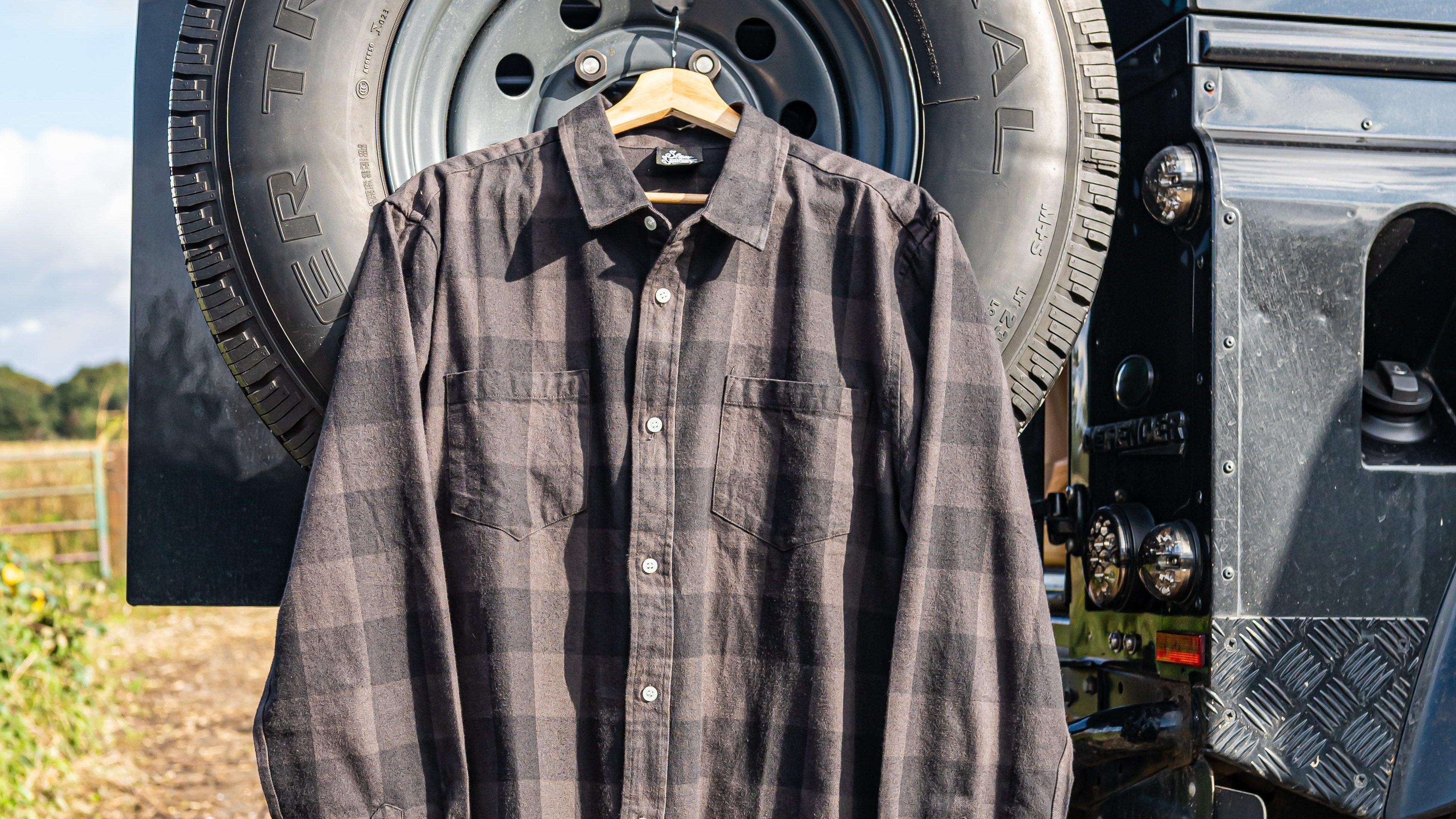 WORKSHOP CHECK SHIRT - BLACK