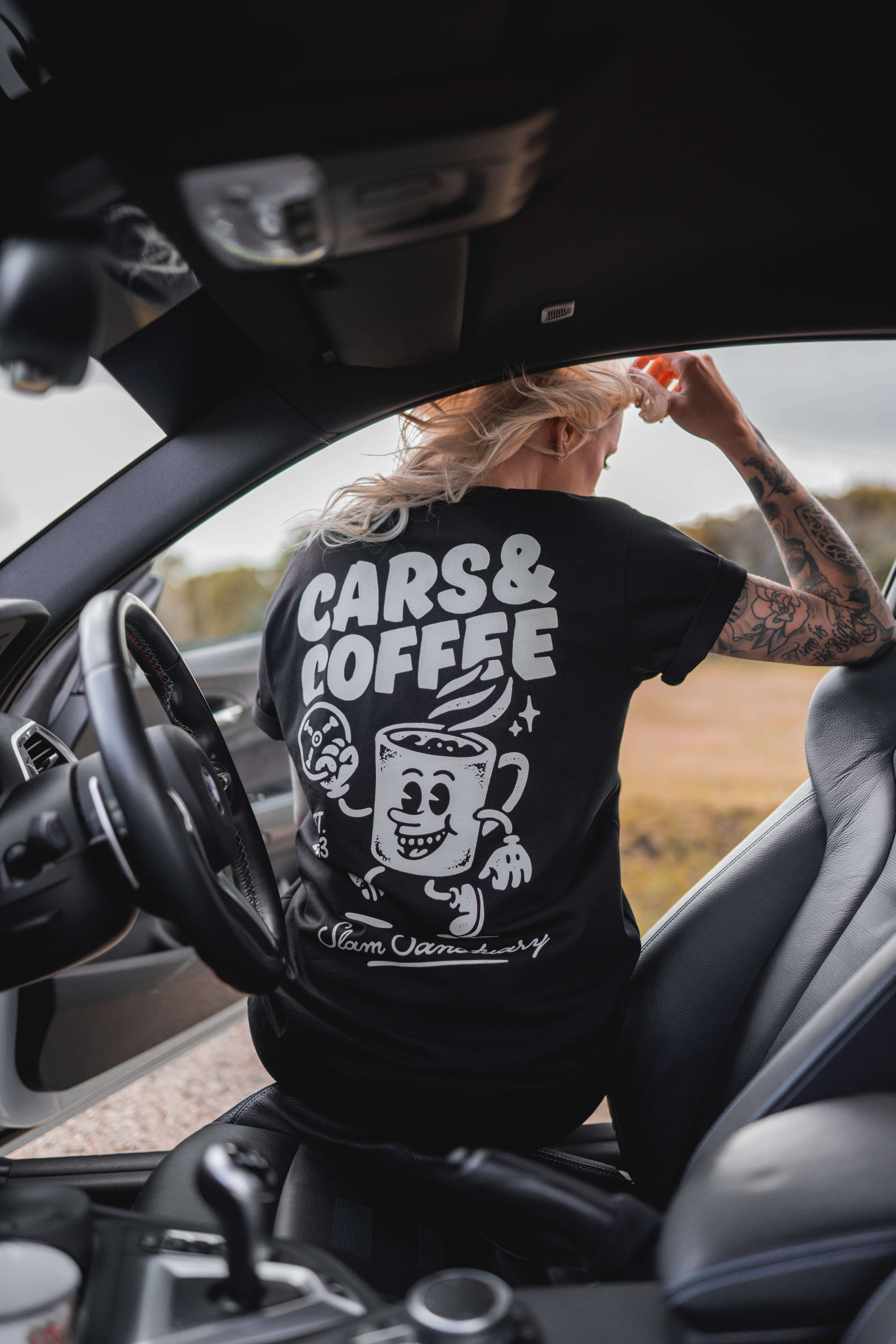 CARS & COFFEE T-SHIRT - BLACK