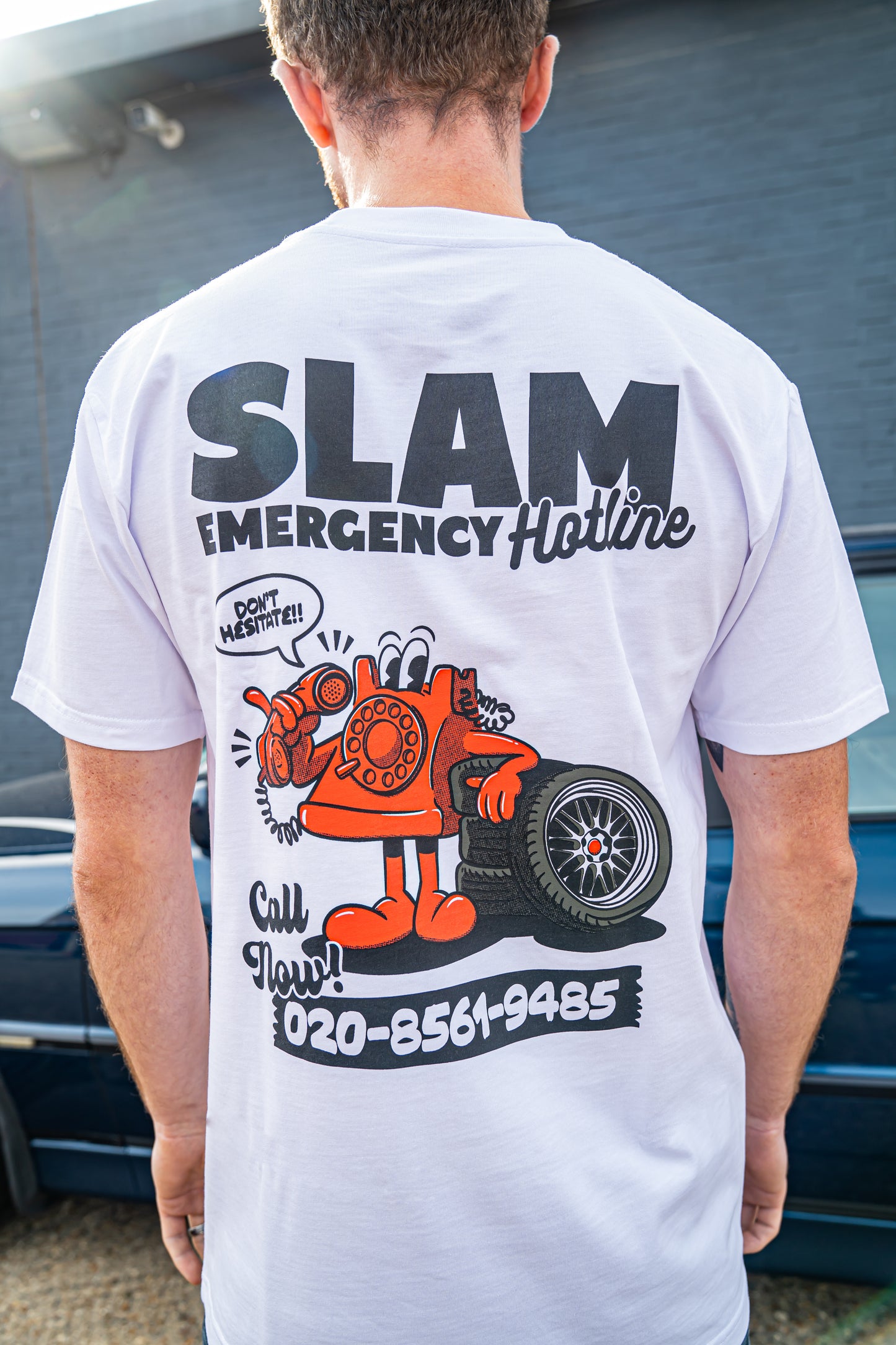 EMERGENCY HOTLINE T-SHIRT - WHITE