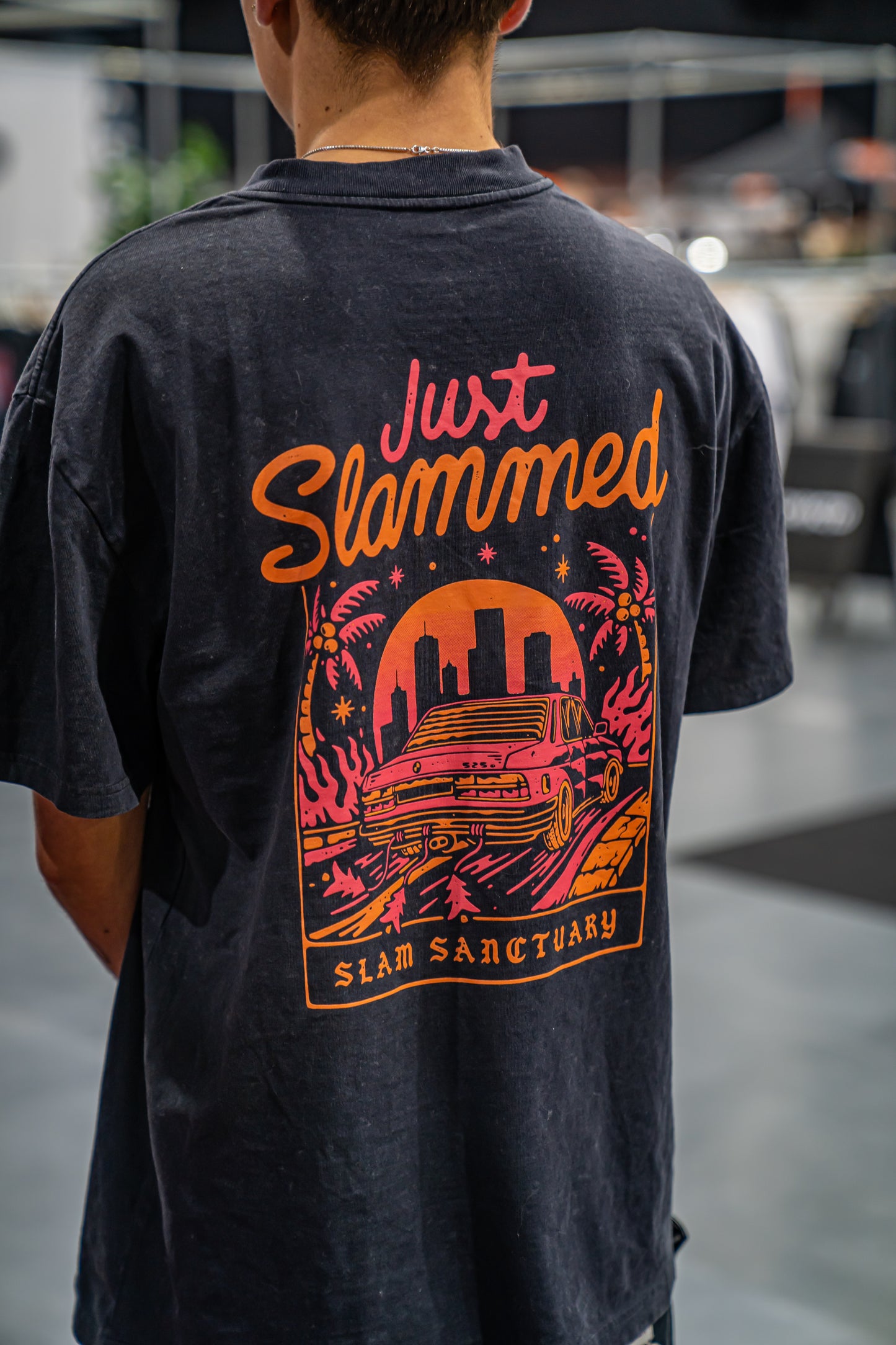 JUST SLAMMED T-SHIRT - BLACK STONE