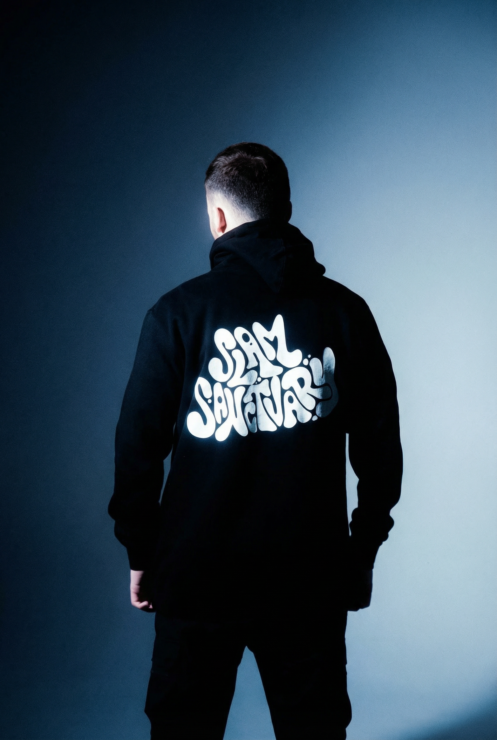 LIQUID LOGO HOODIE - BLACK