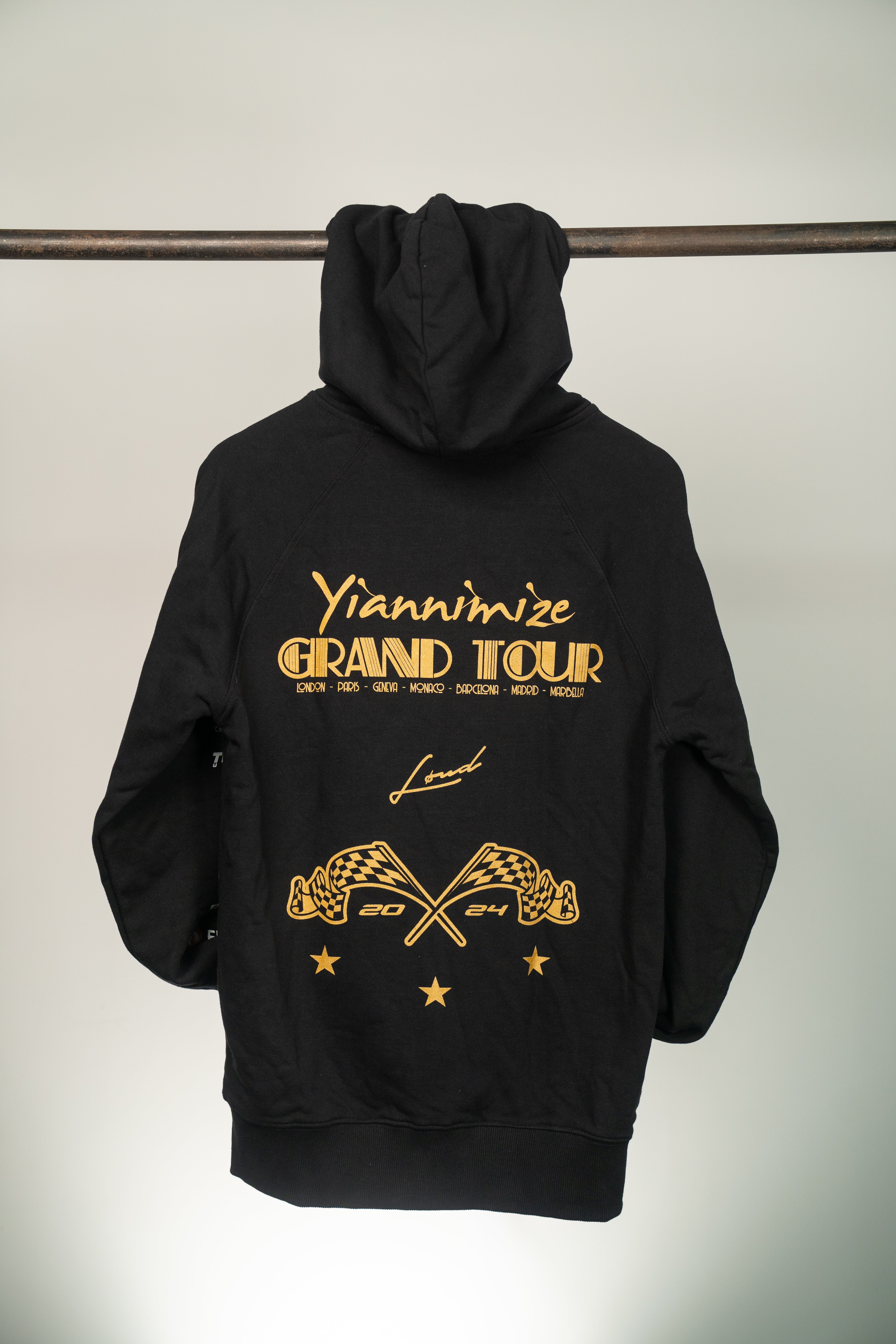 YIANNIMIZE GRAND TOUR ZIP HOODIE - BLACK
