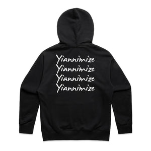 YIANNIMIZE ZIP HOOD - BLACK