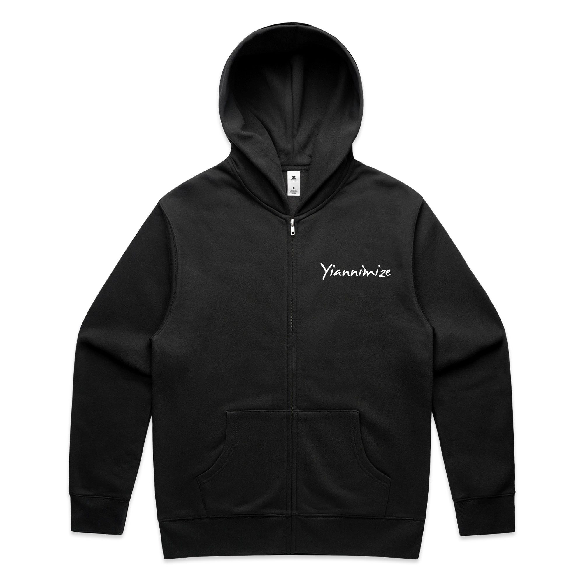 YIANNIMIZE ZIP HOOD - BLACK