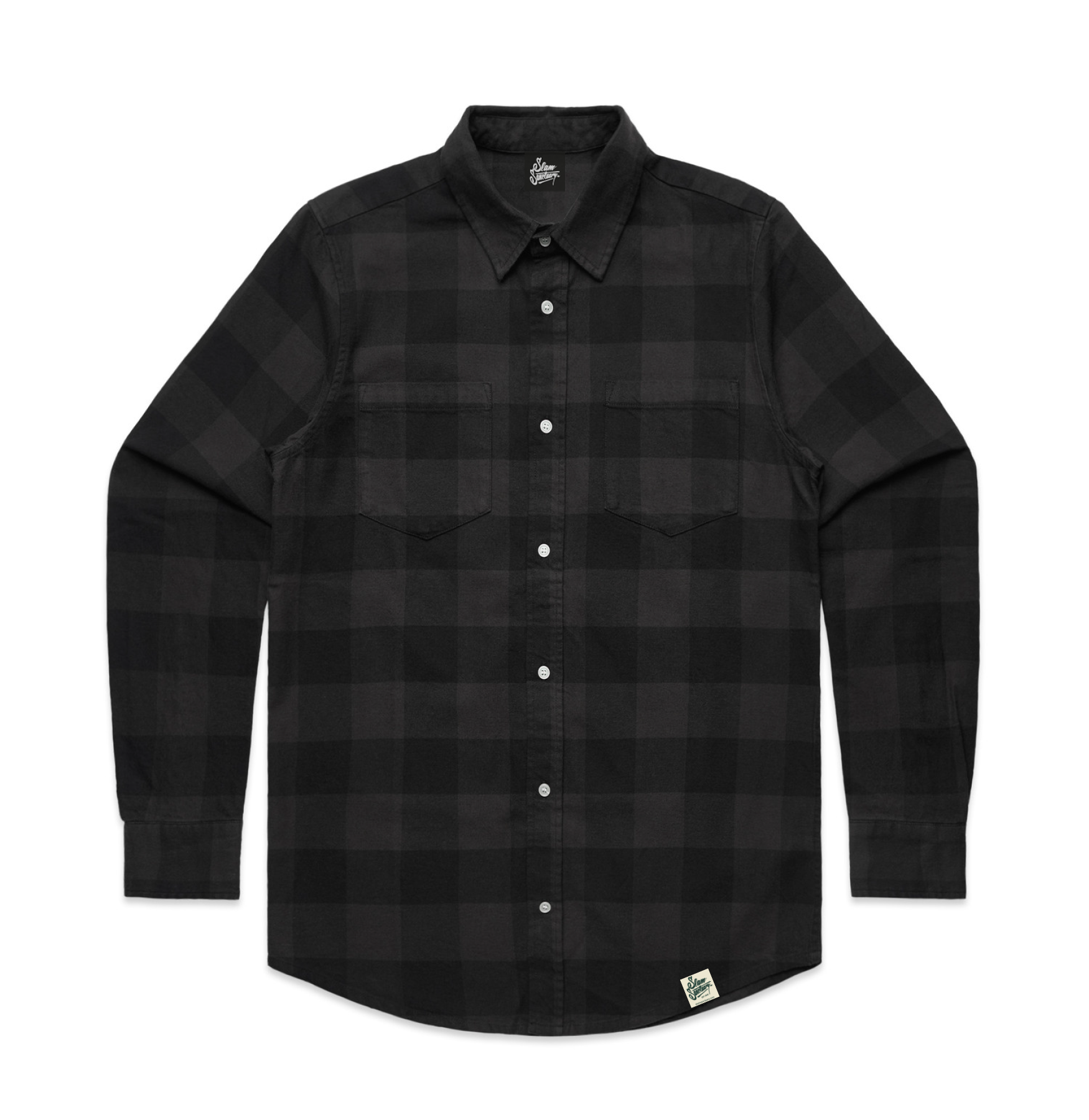 WORKSHOP CHECK SHIRT - BLACK