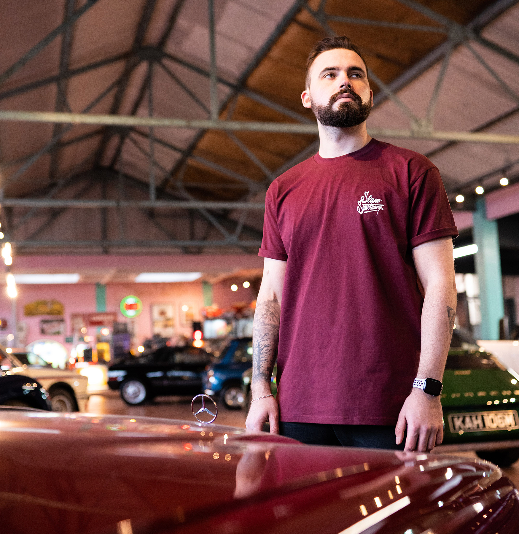 ESSENTIALS T-SHIRT - BURGUNDY