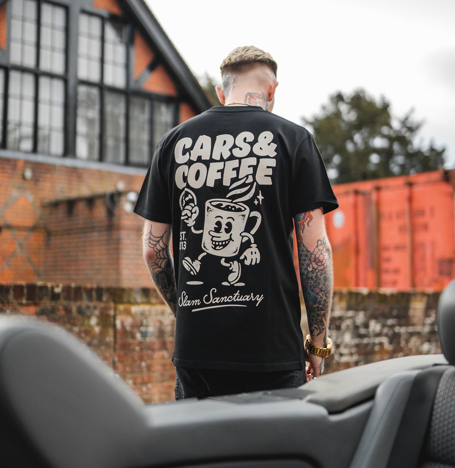 CARS & COFFEE T-SHIRT - BLACK