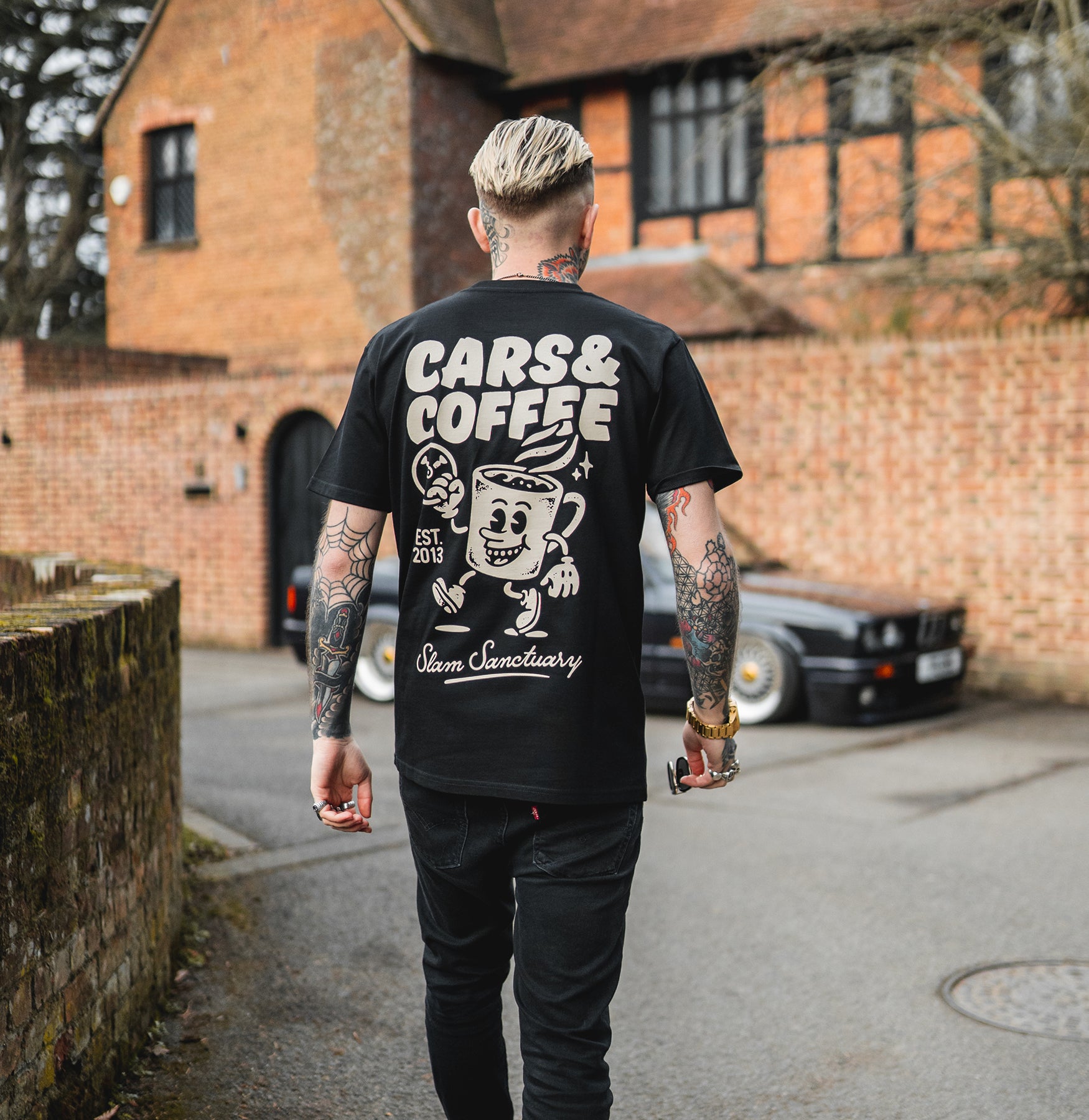 CARS & COFFEE T-SHIRT - BLACK