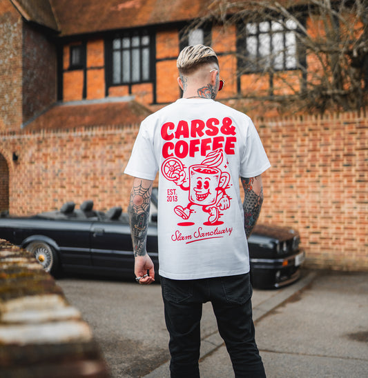 CARS & COFFEE T-SHIRT - WHITE