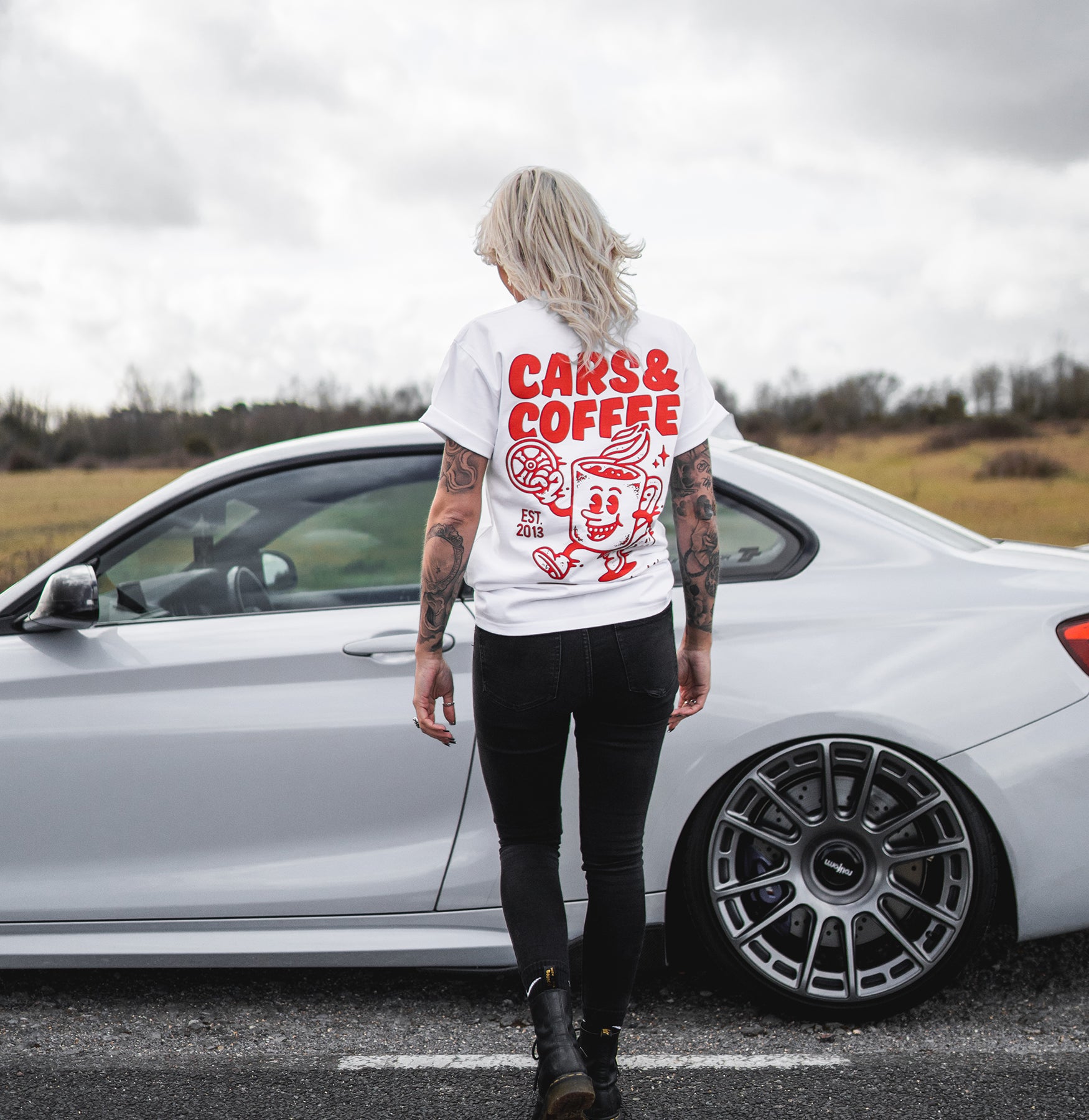 CARS & COFFEE T-SHIRT - WHITE