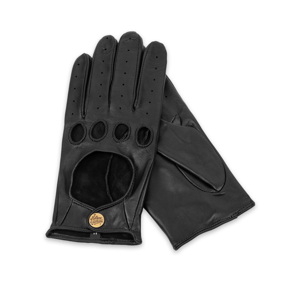 Nappa Leather Driving Gloves - BLACK