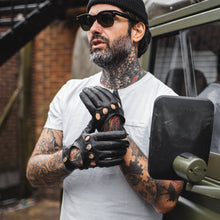 Nappa Leather Driving Gloves - BLACK