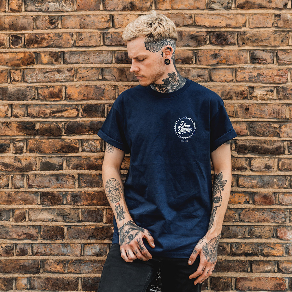 LOGO HEX BP T-SHIRT - NAVY