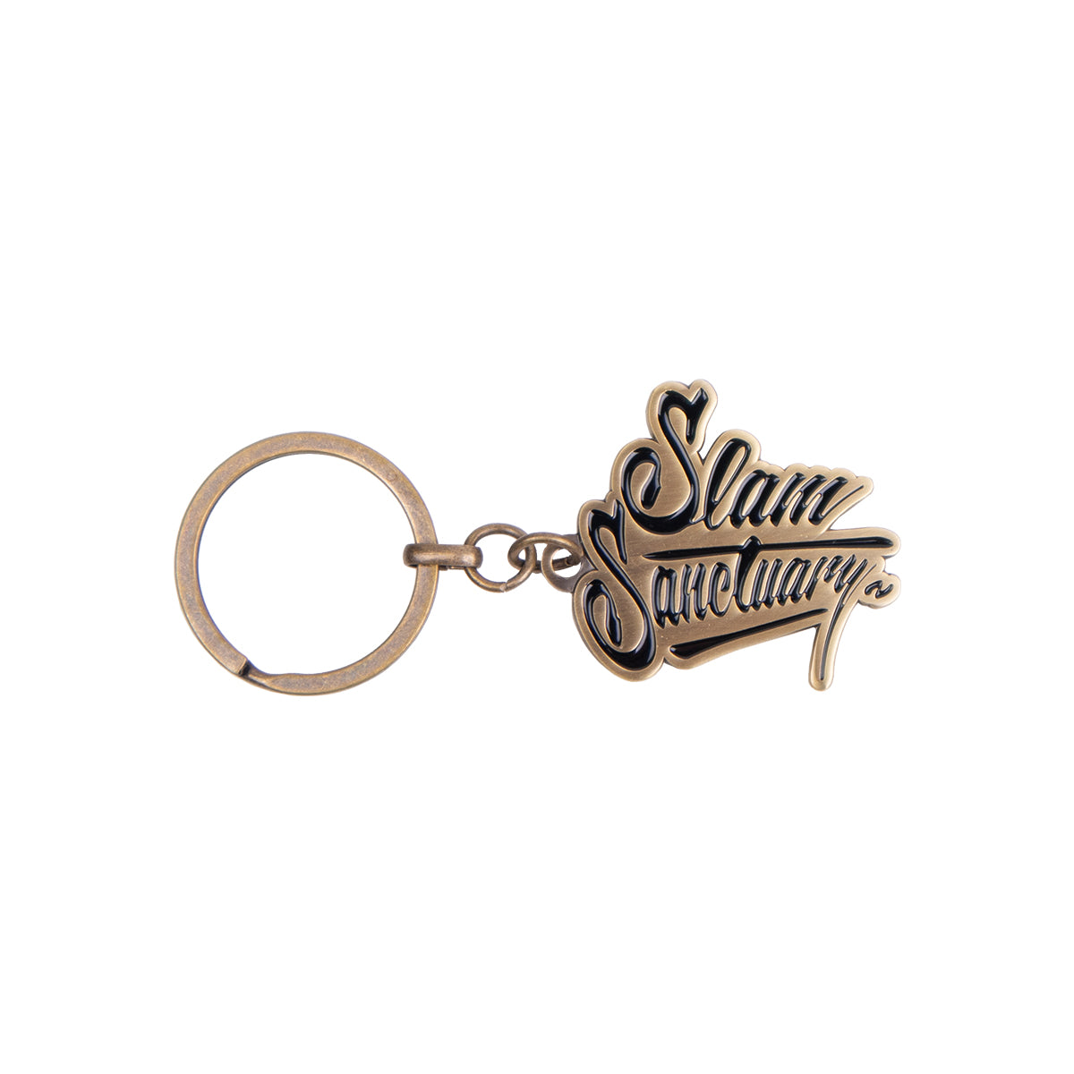 Antique Bronze metal keyring