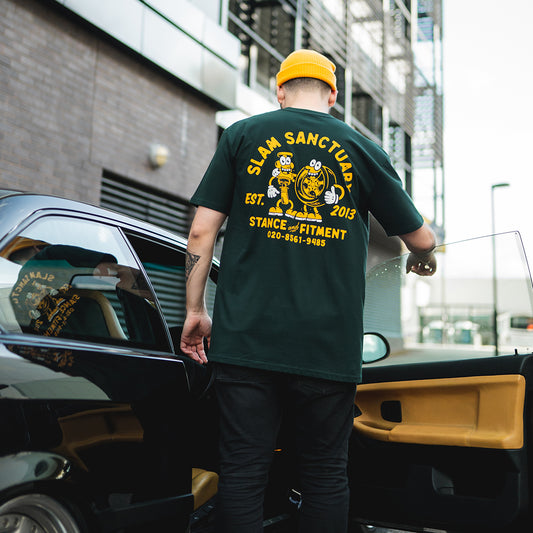 STANCE & FITMENT T-SHIRT - PINE GREEN